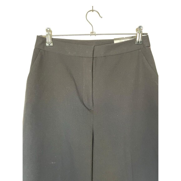 Worthington High Waist Wide Leg Trouser Pants Womens Size 4 Black Career Wear - Picture 3 of 12